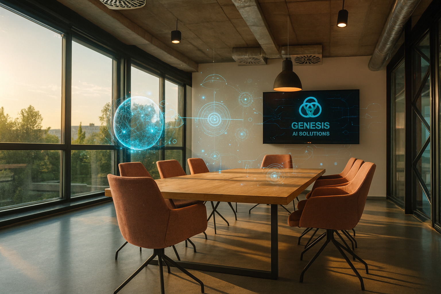 Abstract image representing Genesis AI in space.